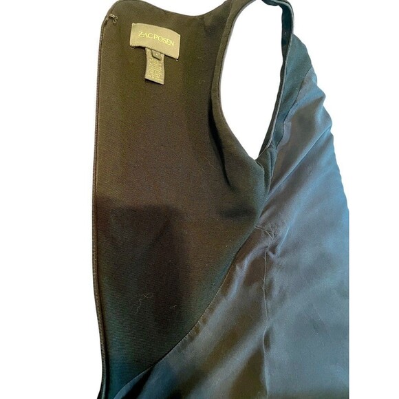 Zac Posen Black Wool & Silk Cocktail Dress Size 6 – Italian Fabric, Silk Lining - Picture 14 of 16